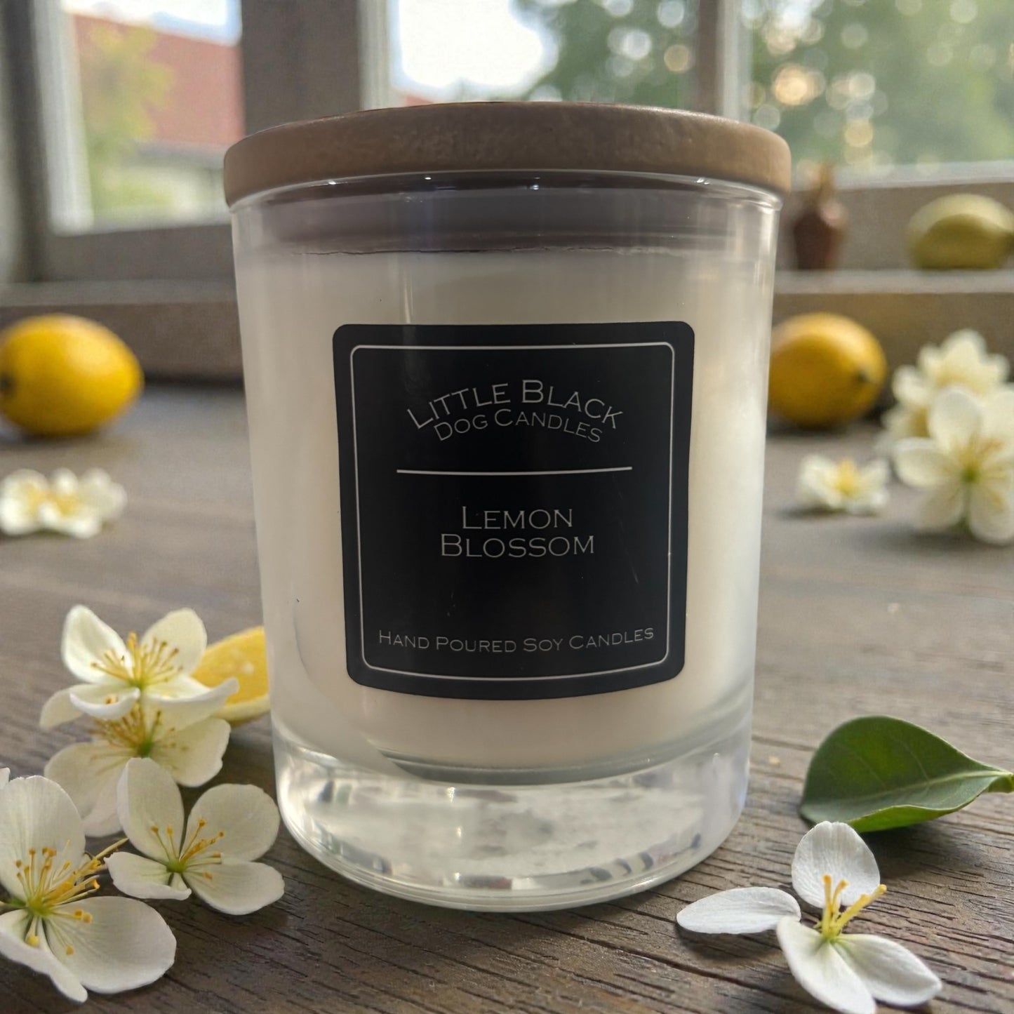 Lemon Blossom fragranced soy wax candle