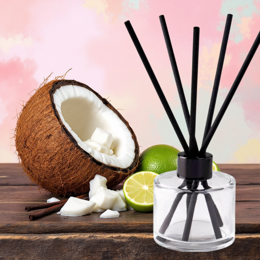 Coconut & Lime fragranced vegan reed diffuser