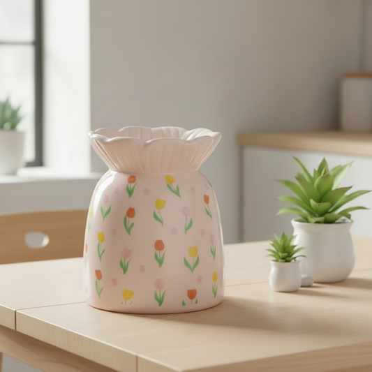 Pretty cream tulip wax burner