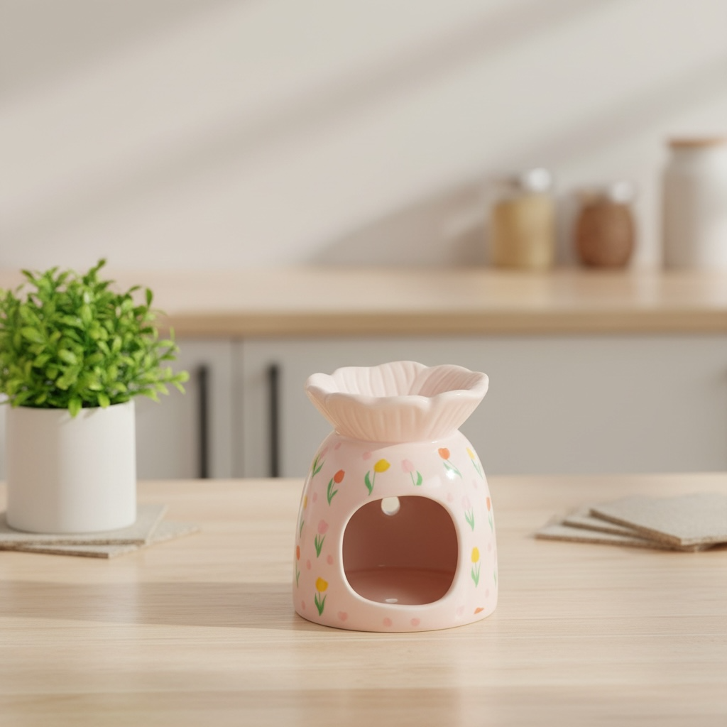 Pretty cream tulip wax burner