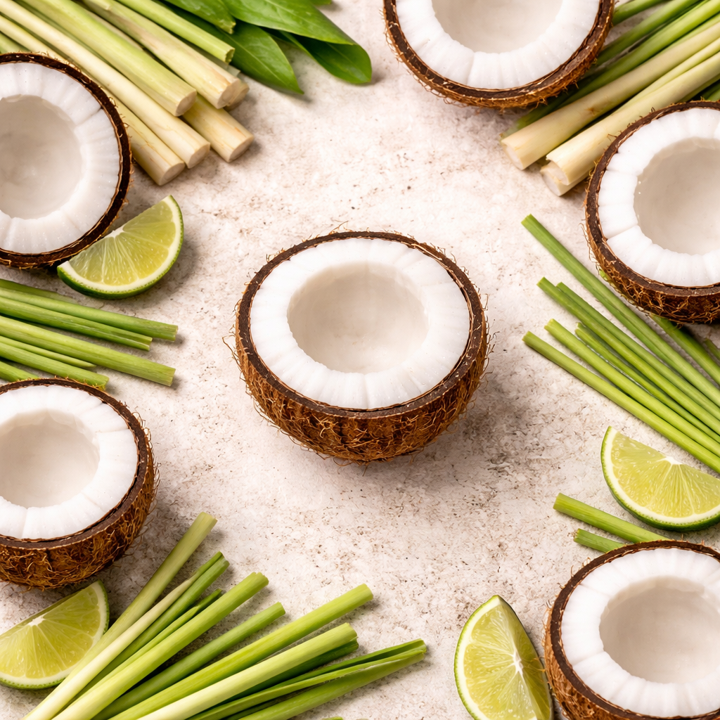 Coconut & Lemongrass fragranced soy wax melts