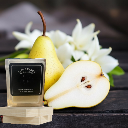 Pear and Freesia fragranced soy wax melts