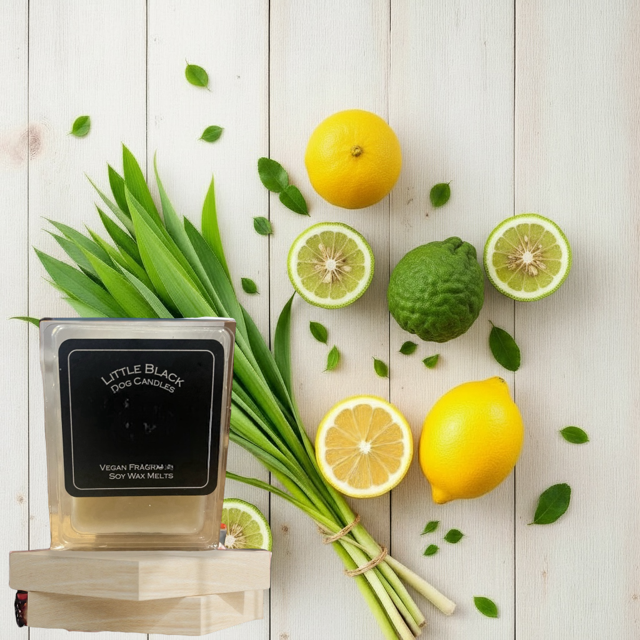 Bergamot and Lemongrass fragranced soy wax melts