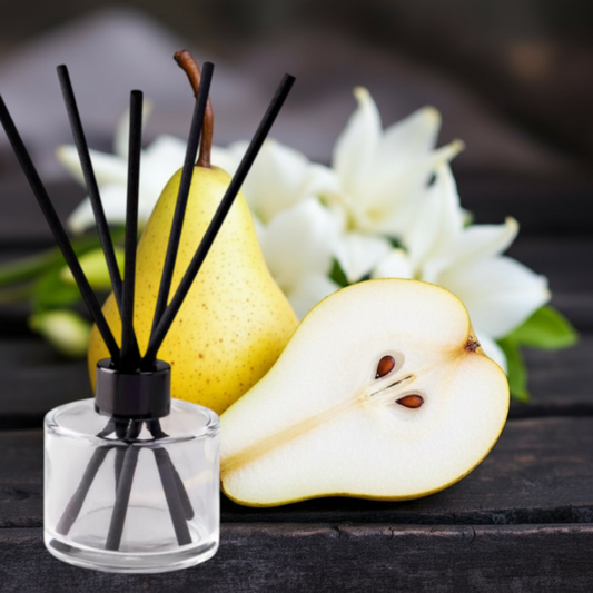 Pear & Freesia fragranced vegan reed diffuser
