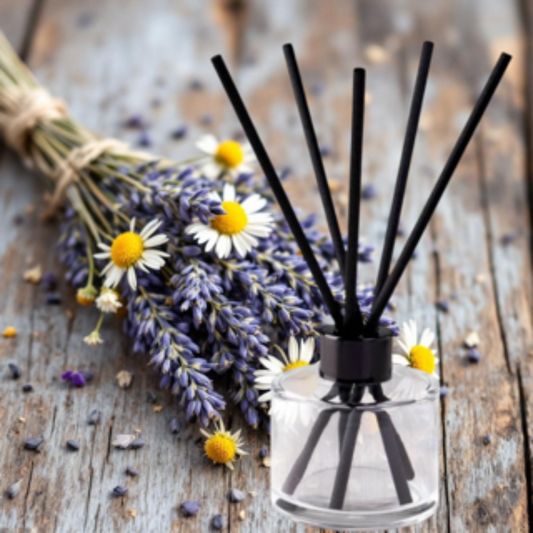 Lavender & Chamomile fragranced vegan reed diffuser